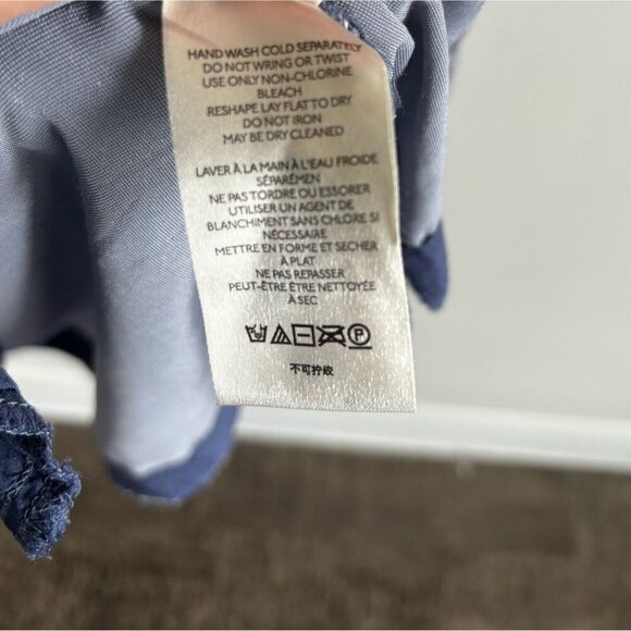 Anthropologie Womens 3/4 Sleeve Velvet Oversize Dress Gray Blue Size Small - Picture 8 of 11